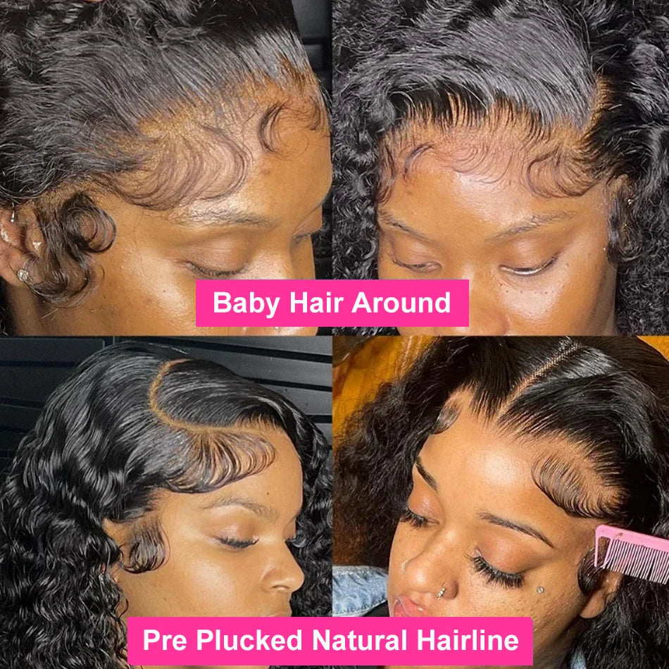 Brazilian Glueless Curly Bob Wig (Deep Water Wave) | HD Lace Front 13x4 / 13x6 | 100% Remy Human Hair