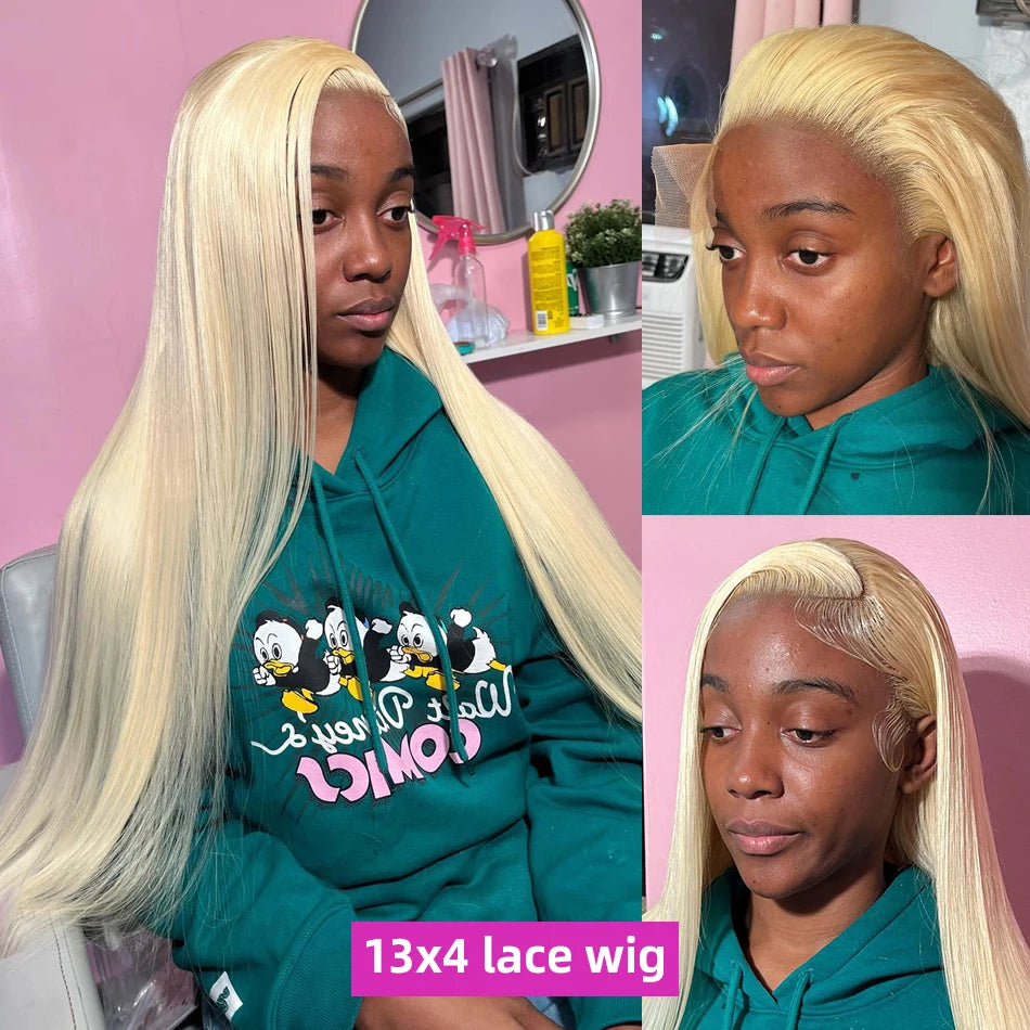 613 Straight HD Lace Front Wig – 13x4 & 13x6 Transparent Lace, 100% Brazilian Remy Human Hair (26"+)