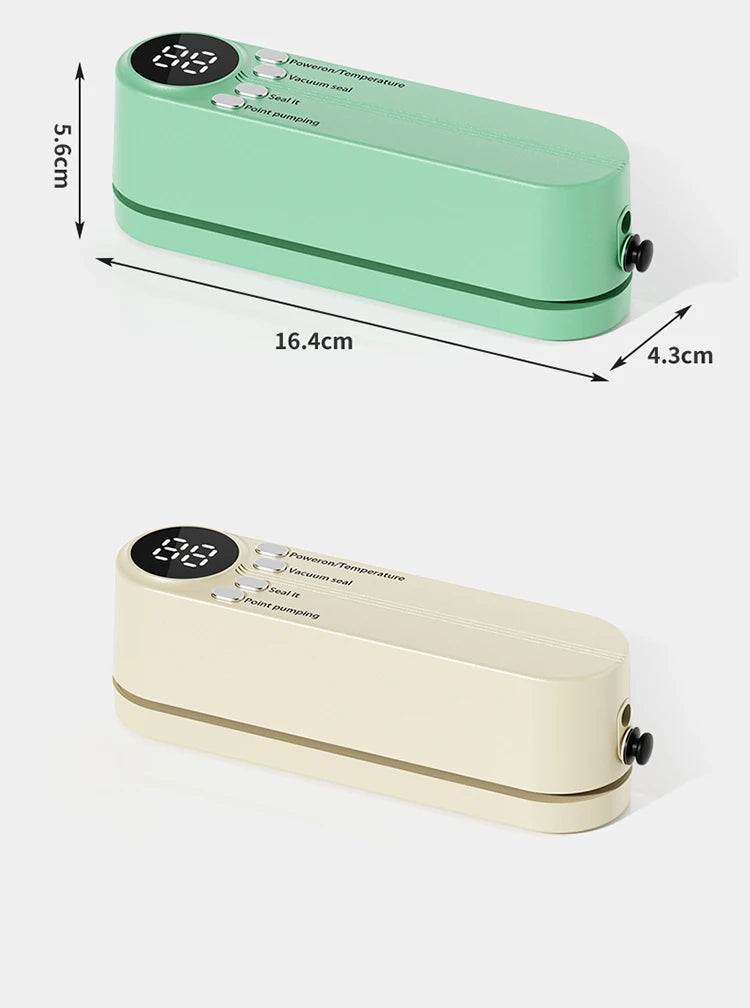Mini Portable Vacuum Sealer – USB Rechargeable Wireless Food Saver for Dry & Moist Preservation Bags