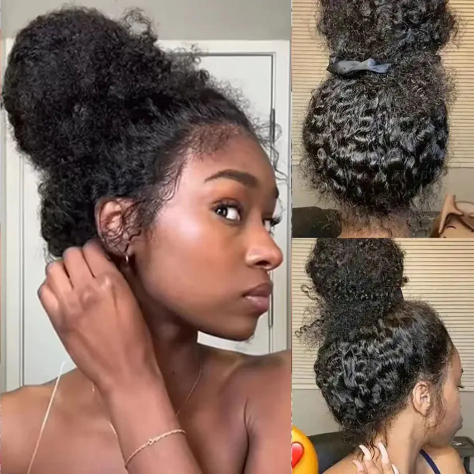 Deep Wave 360 HD Full Lace Human Hair Wig – Natural Black 40 Inch