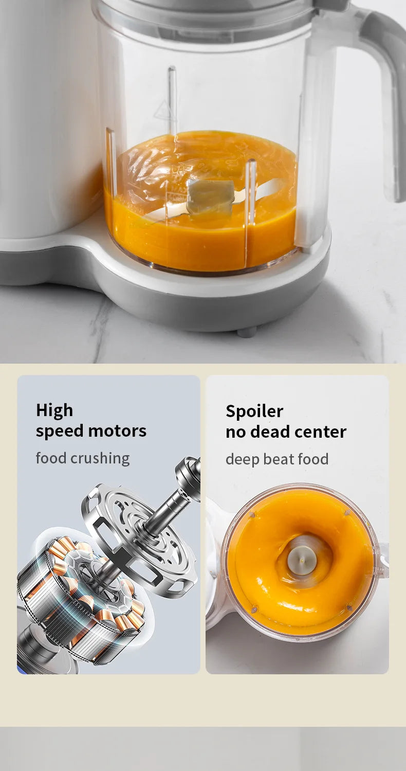 Automatic Baby Food Maker – 6-in-1 Steamer, Blender, Puree & Milk Warmer with Temperature Display
