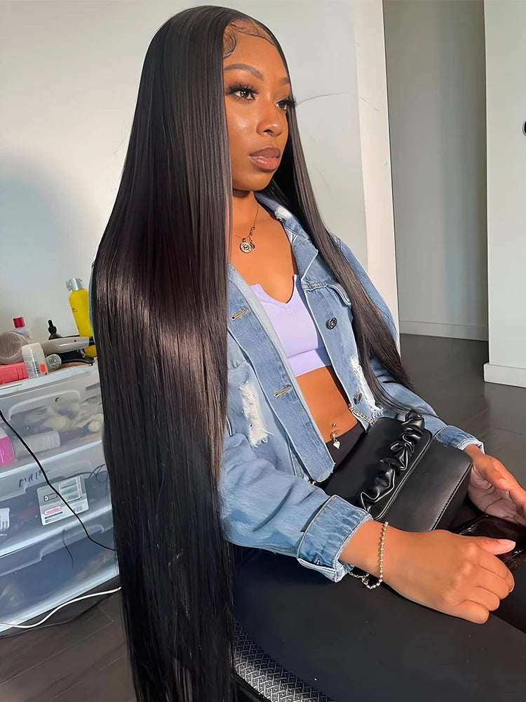Straight Lace Front Wig 18"-46" | 13x4 13x6 360 HD Lace | 200%-220% Density | Brazilian Human Hair