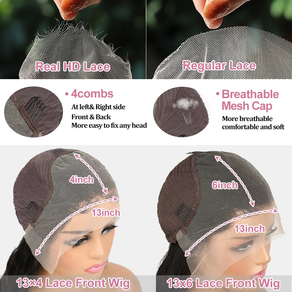 40” Silver Grey Straight HD Lace Front Human Hair Wig (13x6 / 13x4, Brazilian Remy, Pre-Plucked)