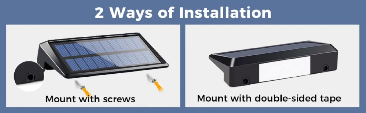 2 Pack LED Solar Wall Lights – Waterproof Outdoor Fence & Deck Lamps for Yard, Pathway, and Garden Decor