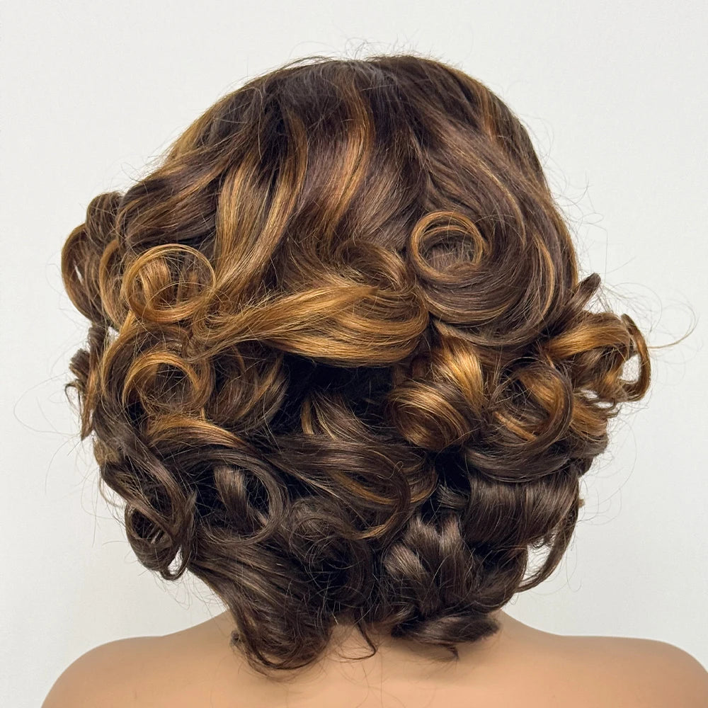 250% Density 5x5 Lace Closure Short Loose Bouncy Wig – 100% Virgin Vietnamese Human Hair (4–16 inch)