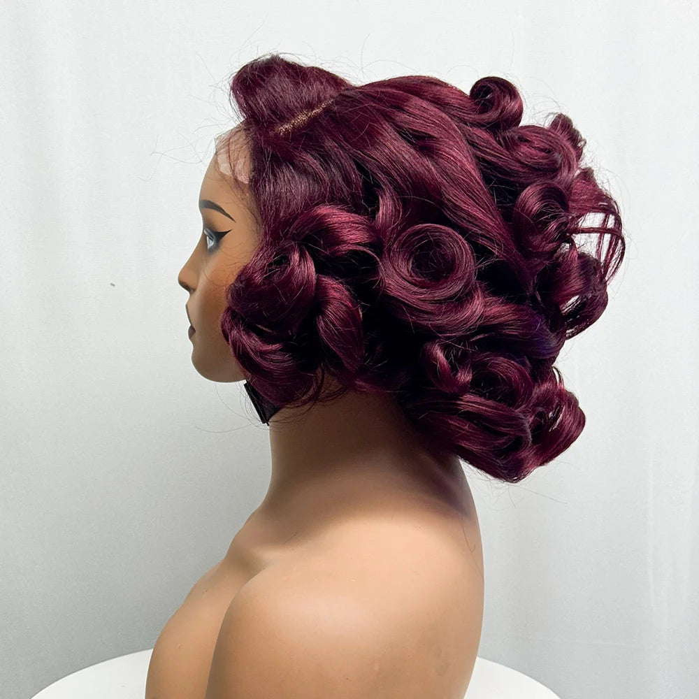 250% Density 5x5 Lace Closure Short Loose Bouncy Wig – 100% Virgin Vietnamese Human Hair (4–16 inch)