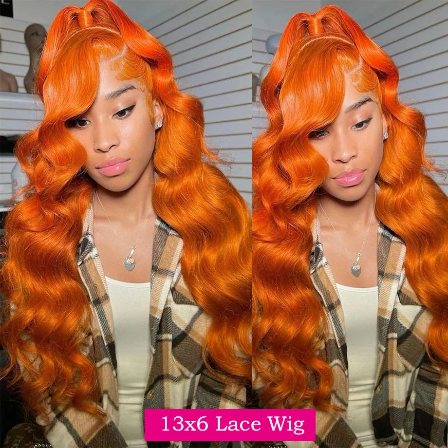 Curvique Ginger Body Wave 13x6 HD Lace Front Human Hair Wig (Brazilian Remy, Long 26+ Inch)