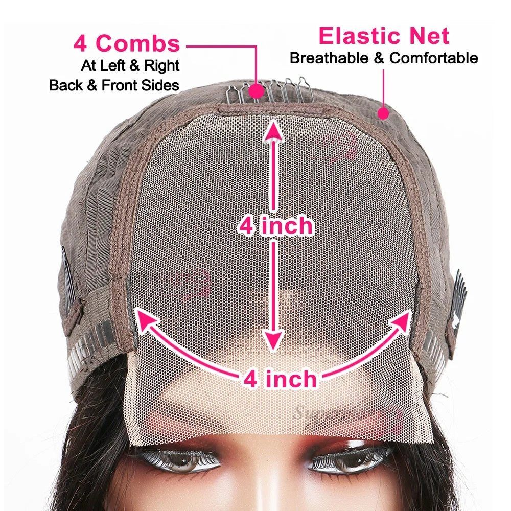 13x4 Frontal Wig – Trendy Layered Highlight Piano Color Human Hair Bob Wig for Women