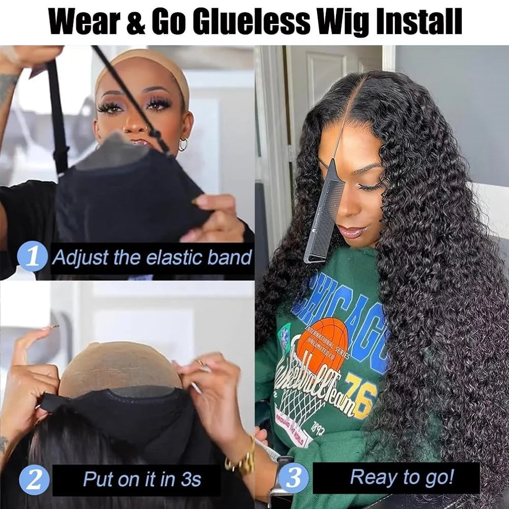 Chocolate Brown Deep Wave 5x5 Glueless Human Hair Wig | Ready to Wear | WowPopMall Hair