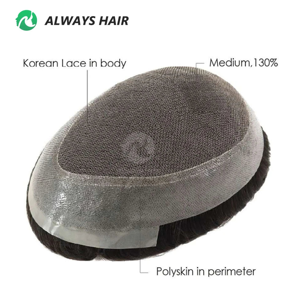 Australia Toupee for Men | French Lace & PU Base Human Hair System