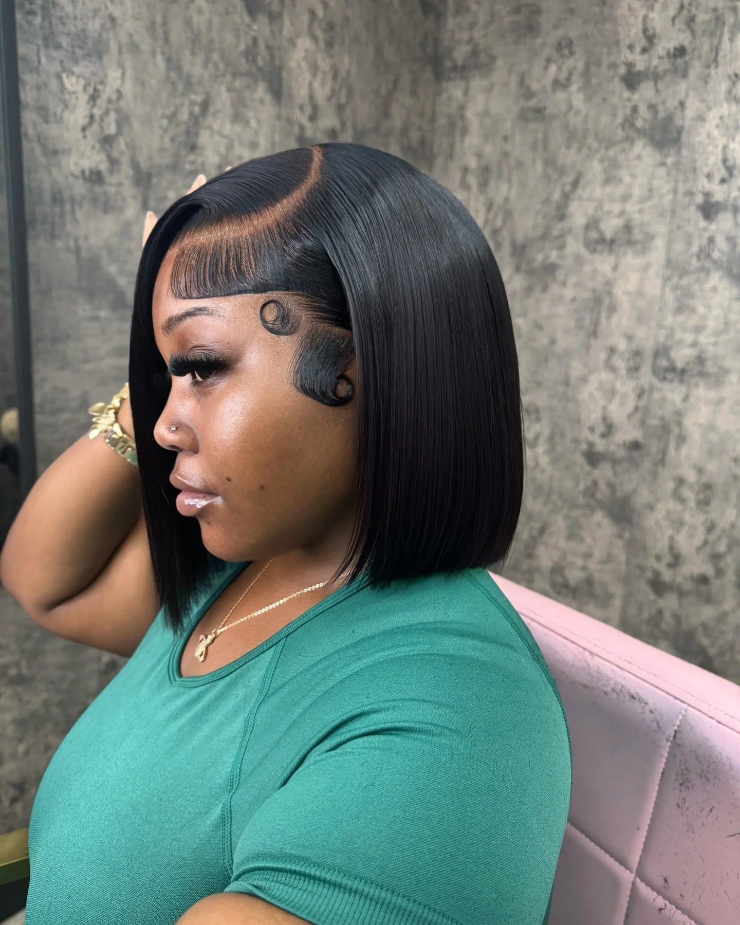 14 & 16 Inch HD Transparent Bone Straight Bob Lace Wig – 4x4 / 5x5 / 13x4, 250% Density, Natural Black