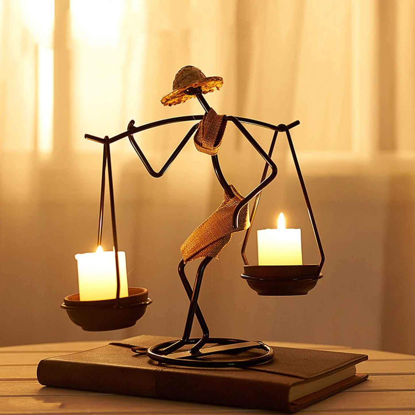 African Style Metal Candle Holder – Elegant Wedding & Home Décor Centerpiece for Candles