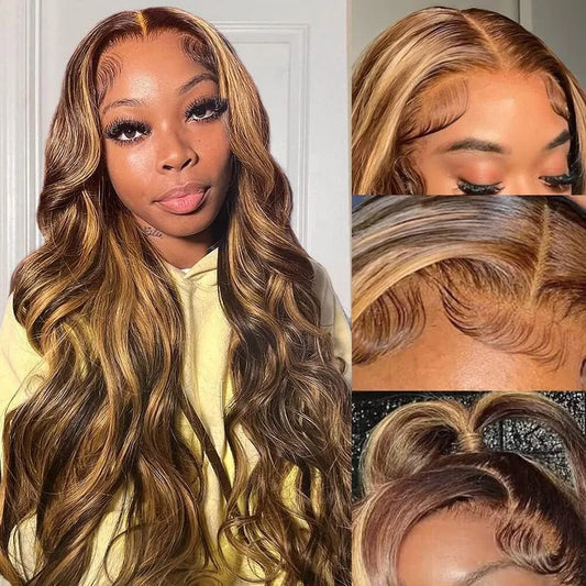 P427 Highlight Body Wave HD Lace Wig | 13x6 Human Hair Lace Front