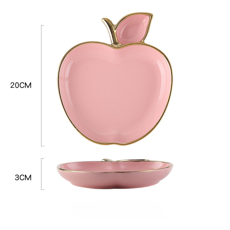 Jucaica Rosh Hashanah Apple Honey Dish – Ceramic Dessert Plate Set