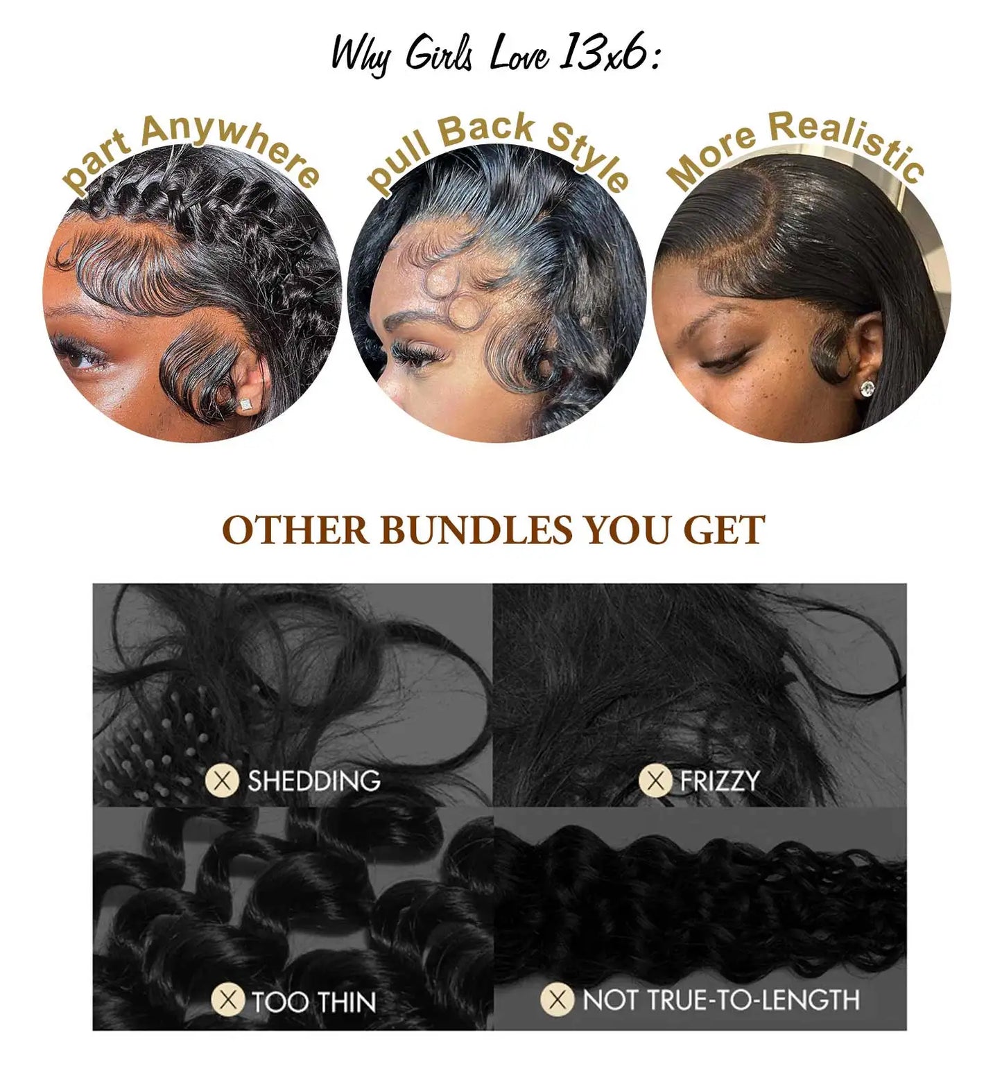 250% Density 13x6 Bone Straight HD Lace Front Wig (40–50") Virgin Brazilian Human Hair