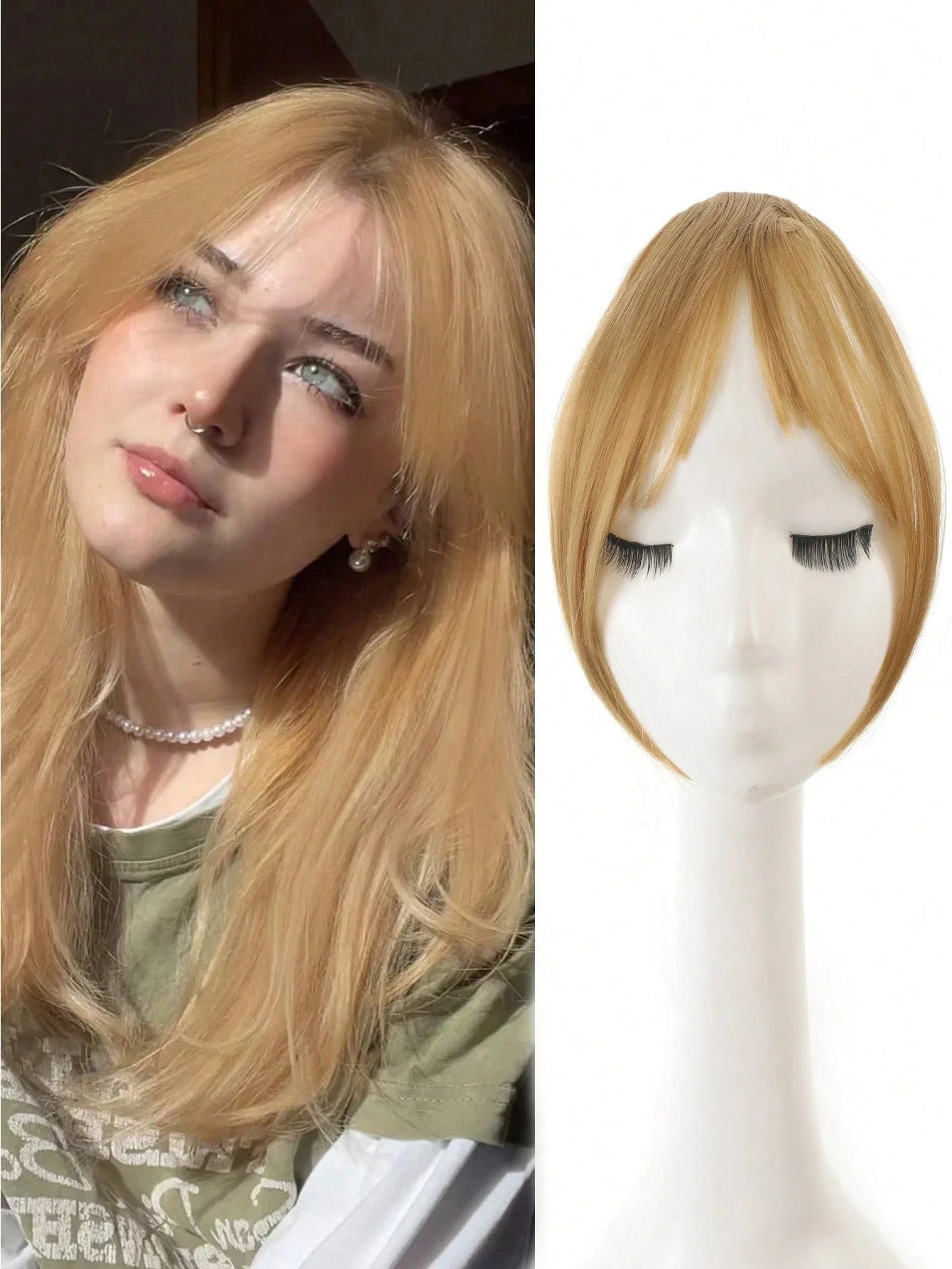 Middle Part Clip-in Bangs | Natural Seamless Hairpiece | 12 Colors
