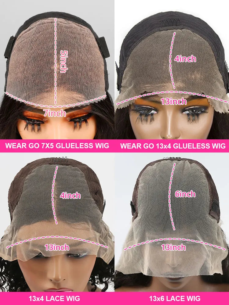 Wear & Go Water Wave Glueless Human Hair Wig 13x6 HD Lace Front – 250% Density Deep Wave