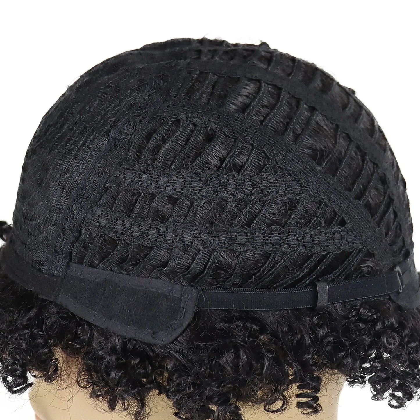 Natural Black Bouncy Curly Hair Synthetic Wigs for Men Short Afro Kinky Curly Wig with Bangs Male Wigs Cosplay Halloween Party