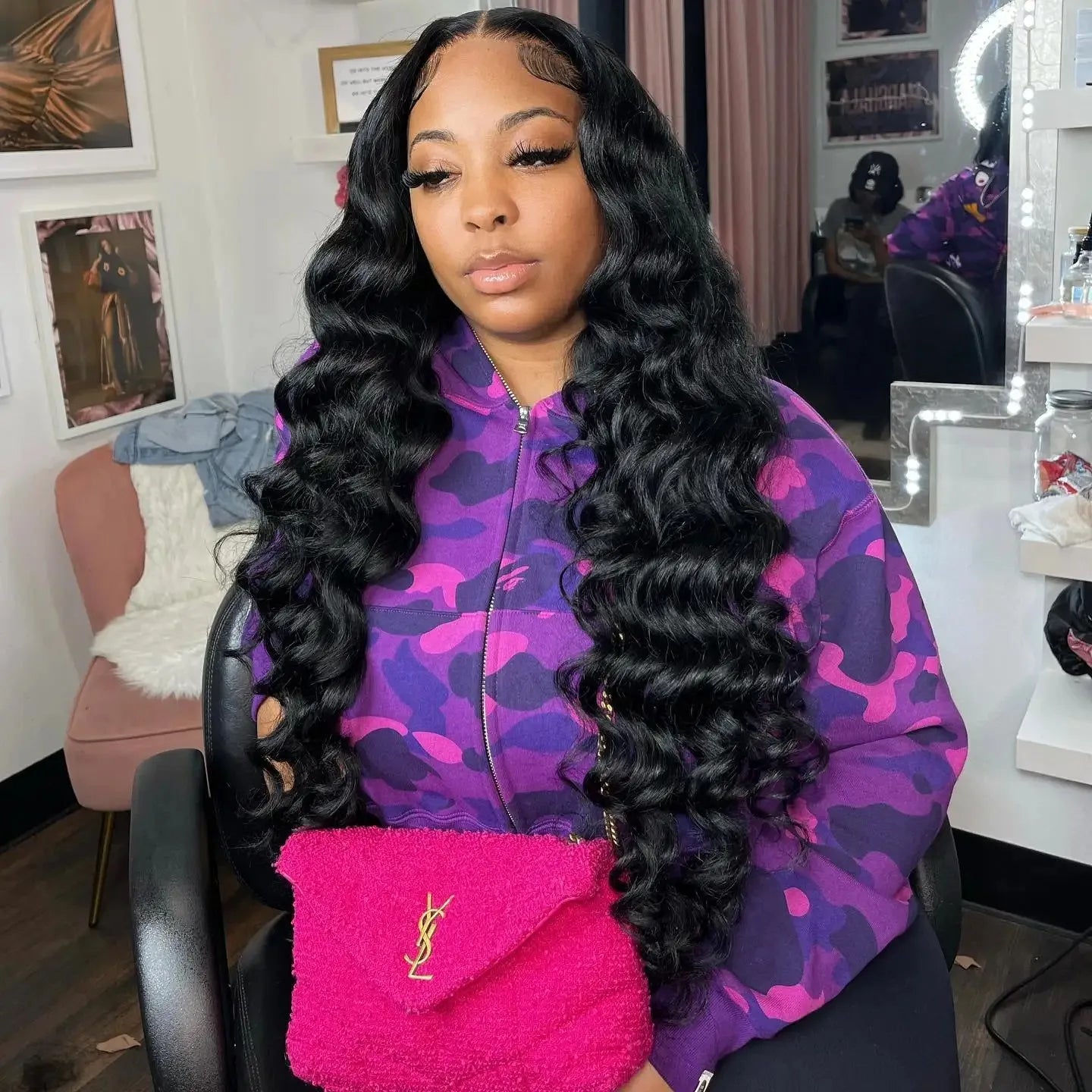 Loose Wave 13×4 HD Lace Front Human Hair Wig – 30–40 Inch Brazilian Loose Deep Wave Wig