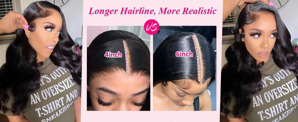 40 Inch Body Wave Human Hair Wig – 13x6 HD Lace Frontal, 220 Density, Pre-Plucked Brazilian Remy Hair