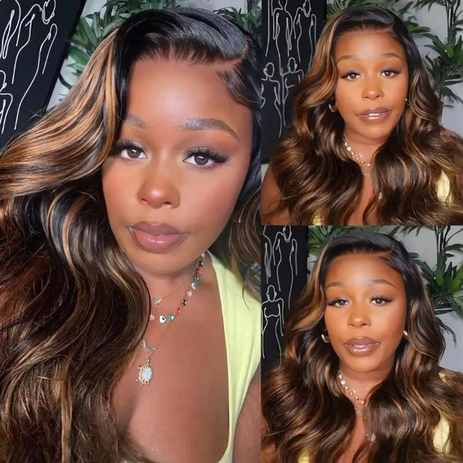 WeWave P4/27 Highlight Ombre Body Wave 13x4/13x6 HD Lace Front Wig (Brazilian Remy Human Hair)