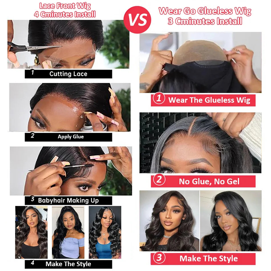 Wear & Go HD 13x6 Body Wave Lace Front Human Hair Wig (Glueless) | 30–40"