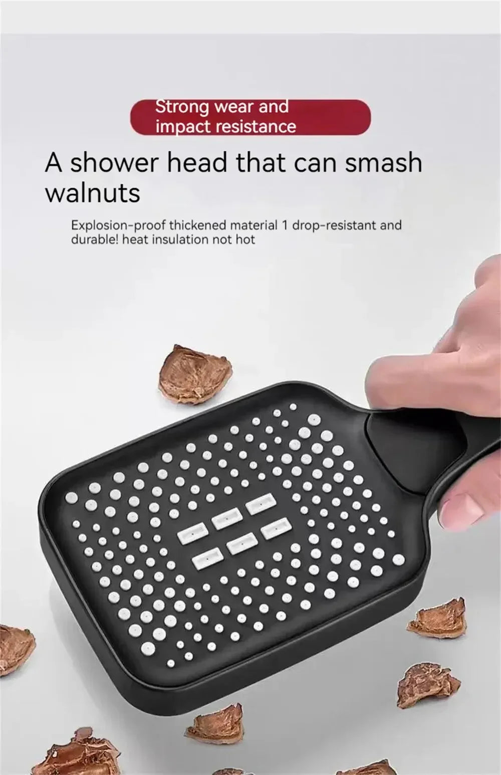 Adjustable 3-Mode Rainfall Shower Head | High-Pressure Water-Saving Handheld Shower – Gold Finish