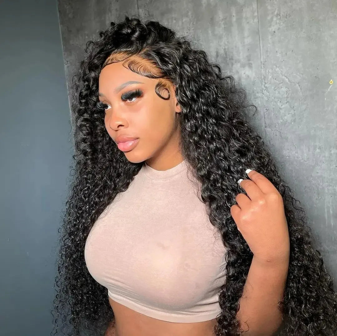 HD 13x6 Lace Front Deep Wave Human Hair Wig – Glueless, Pre-Plucked, 40 Inch