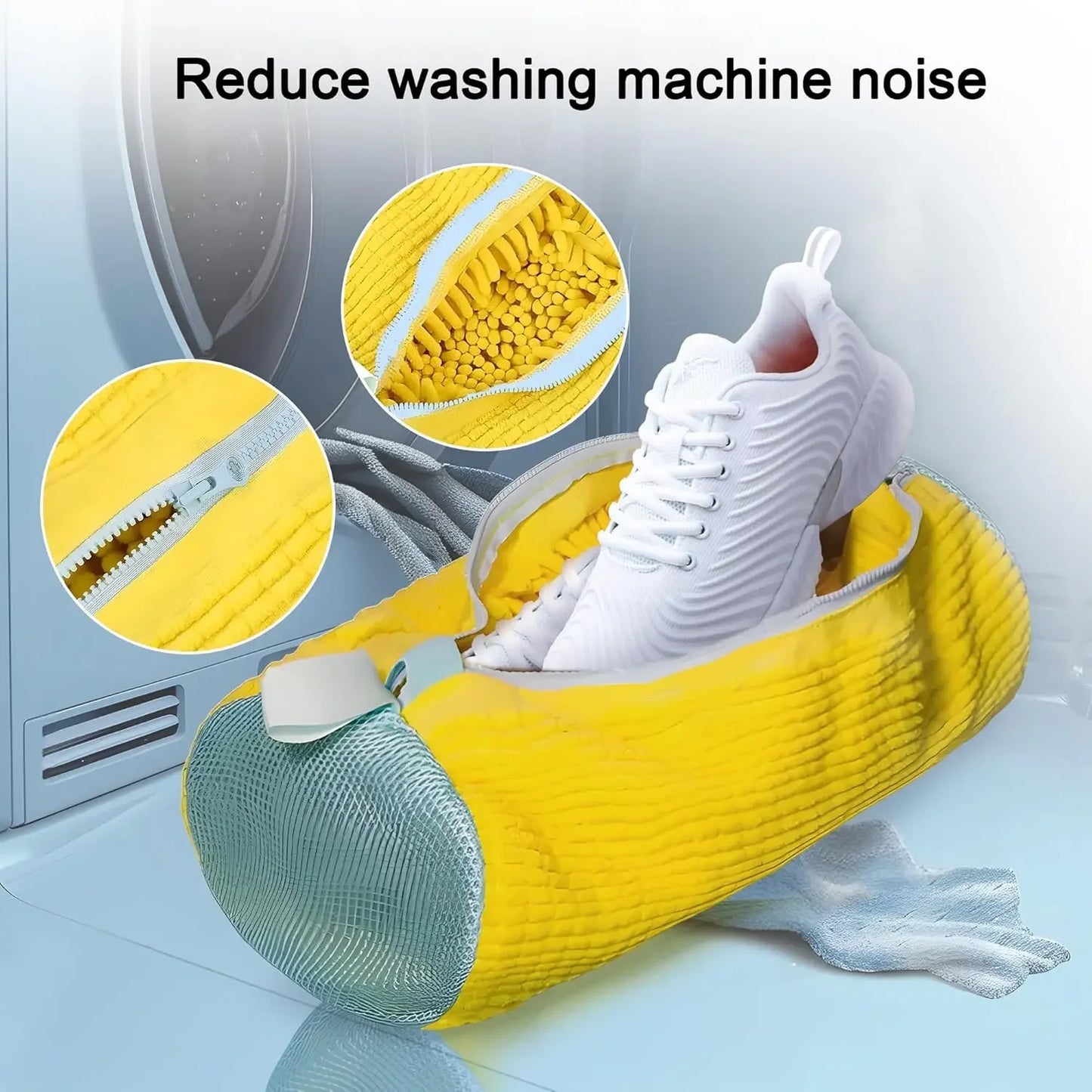 Machine Washable Shoe Washing & Drying Bag – Durable Cotton Laundry Protector with Adjustable Strap