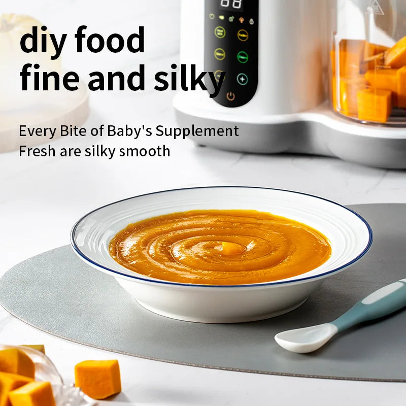 Automatic Baby Food Maker – 6-in-1 Steamer, Blender, Puree & Milk Warmer with Temperature Display