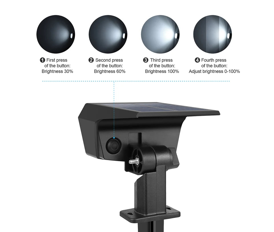 1200mAh Solar Floodlight – Waterproof LED Garden Spotlight with Long Battery Life