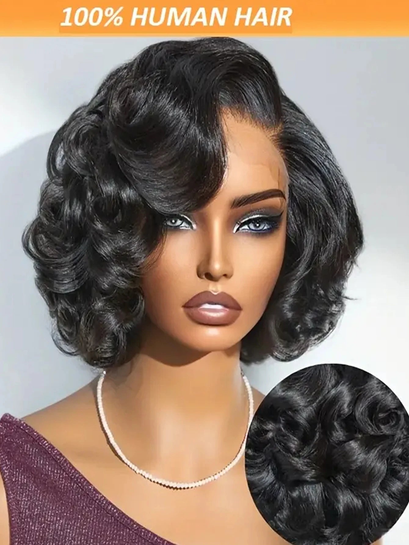 Short Bob Body Wave Glueless 13×4 Lace Front Human Hair Wig – Pre-Plucked Natural Hairline