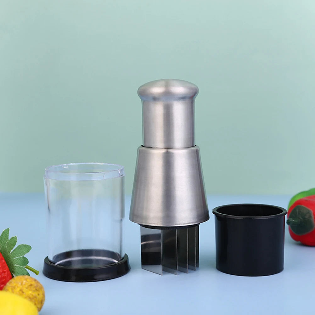 Stainless Steel Manual Hand Chopper Kitchen Tools Vegetable Chopper Mini Garlic Mincer for Veggie Onion Garlic