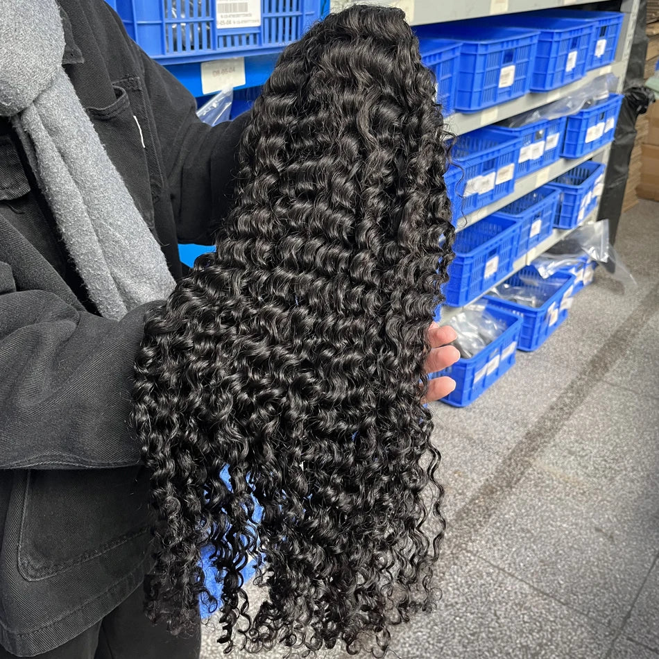 300% High Density HD Lace Front Wig (13x4 / 13x6) – Brazilian Remy Deep Wave Human Hair, Glueless (40–50 Inch)