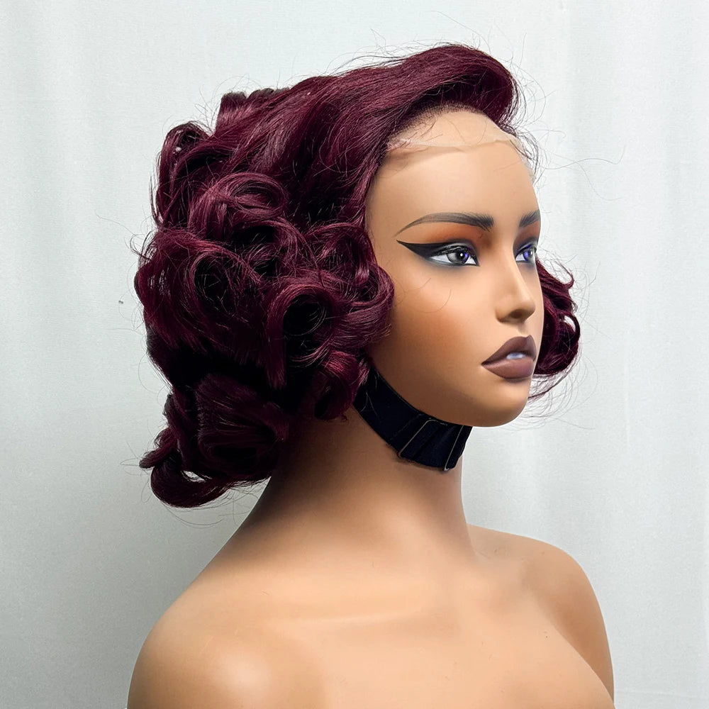 250% Density 5x5 Lace Closure Short Loose Bouncy Wig – 100% Virgin Vietnamese Human Hair (4–16 inch)