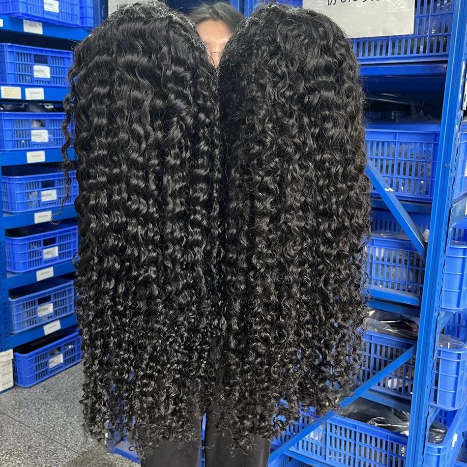 40 & 46 Inch Water Wave Deep Wave Lace Front Wig – 13x6 HD Lace, 7x5 Glueless, 300% Density