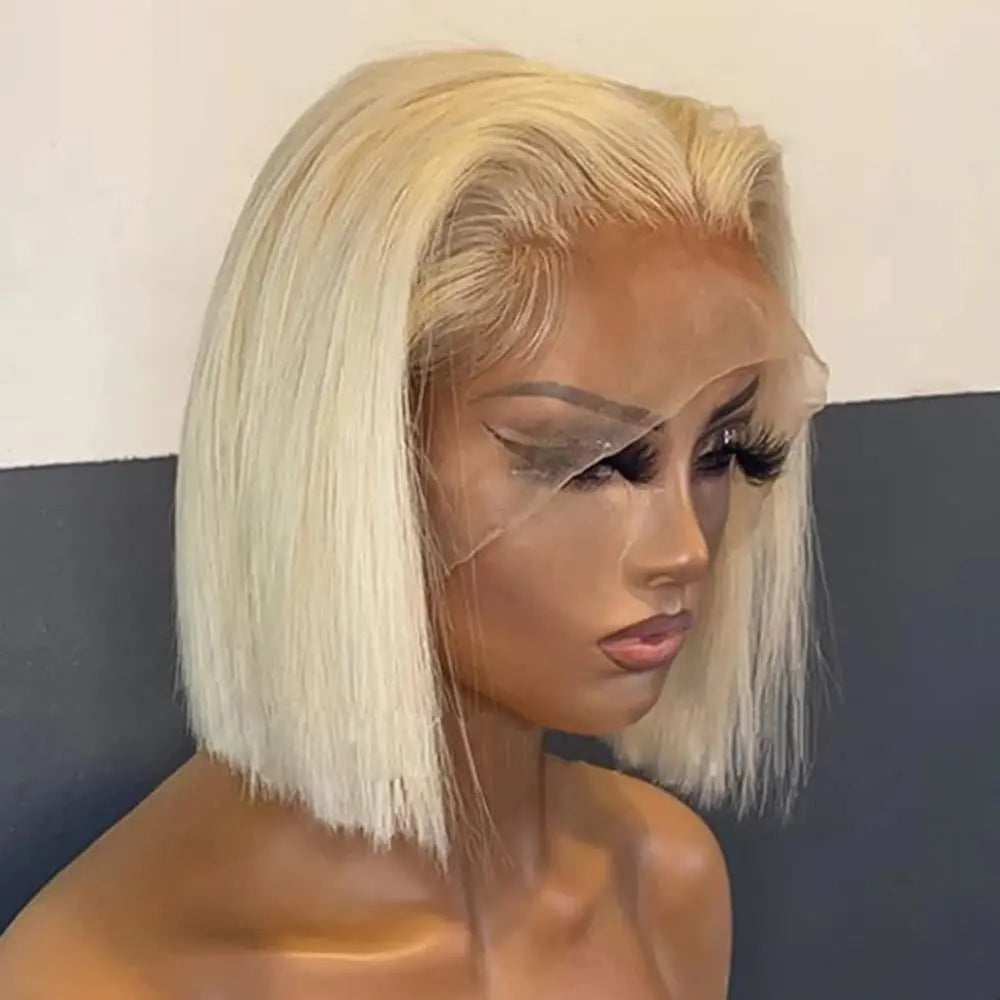 Bone Straight Bob 13x4 Lace Frontal Human Hair Wig – Chocolate Brown #4 Short Bob