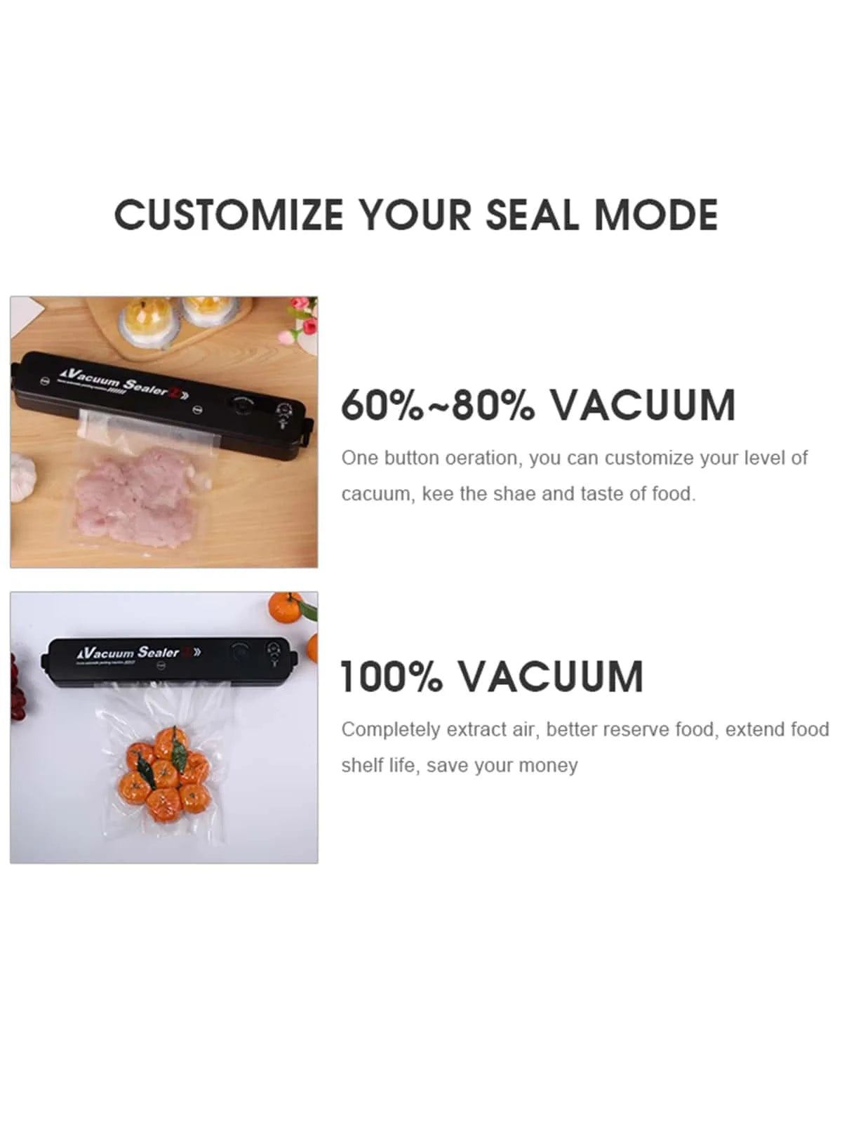Automatic Vacuum Sealing Machine – Compact Food Preservation & Plastic Bag Sealer