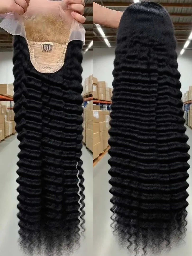 300% Density Deep Wave HD Lace Front Wig | 100% Remy Brazilian Human Hair | Pre-Plucked 13x6 / 13x4 / 360