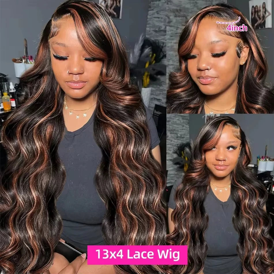 WeWave P4/27 Highlight Ombre Body Wave 13x4/13x6 HD Lace Front Wig (Brazilian Remy Human Hair)