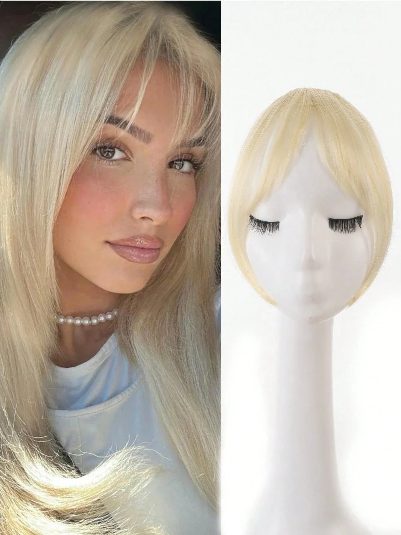 Middle Part Clip-in Bangs | Natural Seamless Hairpiece | 12 Colors
