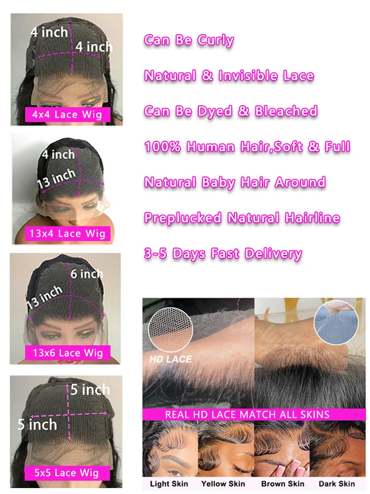 Honey Blonde Highlight Body Wave Wig – 13x6 HD Lace Frontal & 4x4/5x5 Closure, 100% Brazilian Human Hair (26"+)