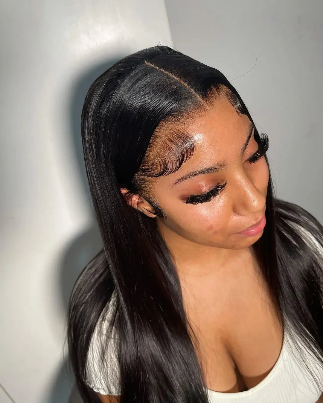 Straight 13x6 HD Transparent Lace Frontal Wig – 250% Density Raw Vietnamese Human Hair