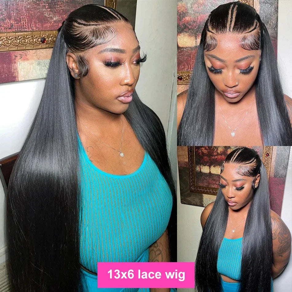 Straight 13x6 HD Transparent Lace Frontal Wig – 250% Density Raw Vietnamese Human Hair