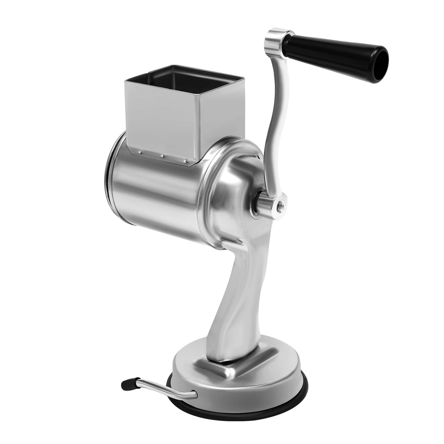 Manual Rotary Grater – 5-in-1 Stainless Steel Vegetable & Cheese Slicer Grinder