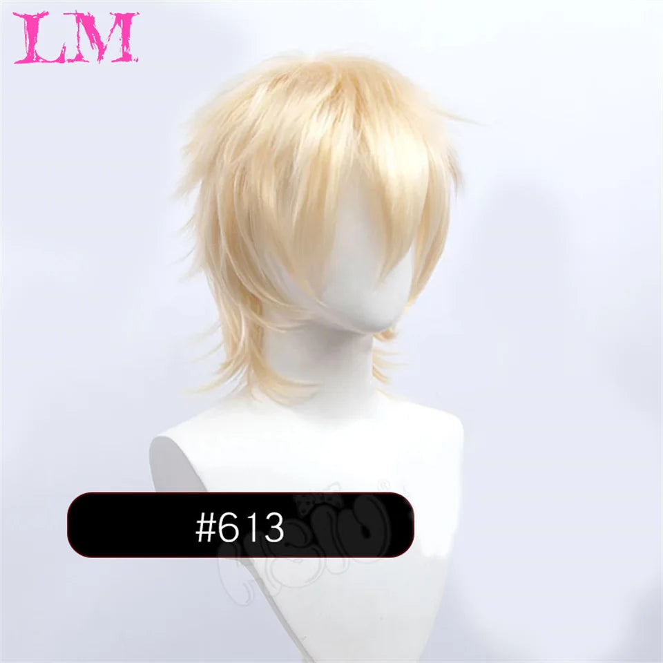 Wolf Cut Synthetic Wig with Bangs – Choppy Layered Style for Men & Women