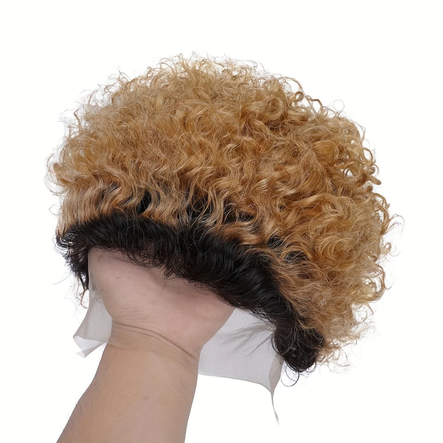 13x1 Pixie Cut Kinky Curly Lace Front Human Hair Wig (Peruvian, Short 4–16")