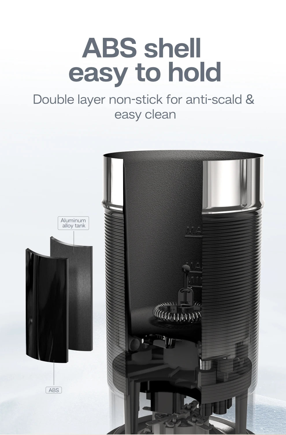 HiBREW M1A Milk Frother – Hot & Cold Electric Foam Maker for Latte, Cappuccino & Chocolate