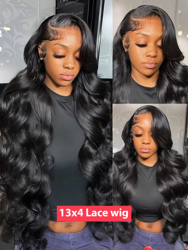 Le mythe Brazilian Remy Body Wave 13x6 HD Lace Front Wig (30–40 Inch, Transparent Swiss Lace, Pre-Plucked)