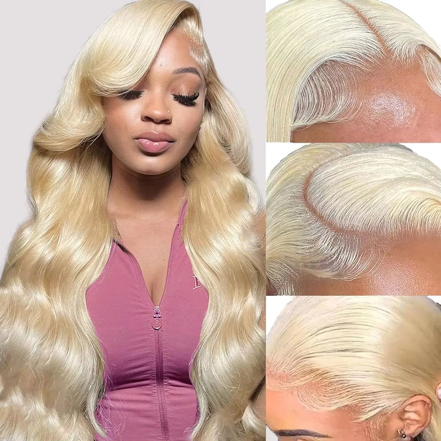 613 Honey Blonde Bone Straight Lace Frontal Wig – 13x6 HD Transparent, 30 & 40 Inch, 200% Density